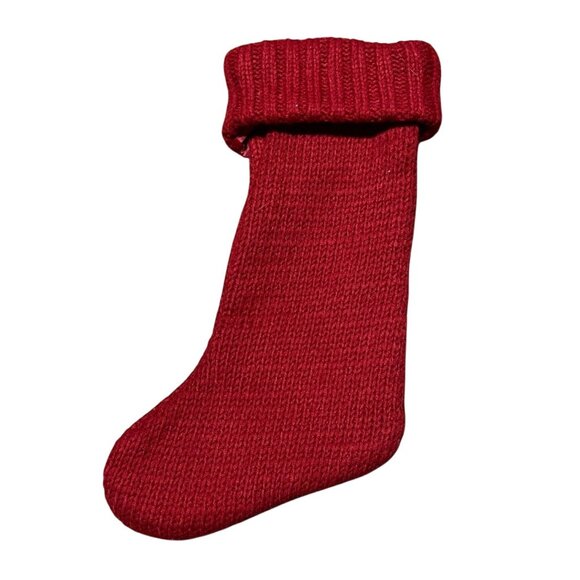 Red Wondershop Christmas Stocking With White M Letter Monogram Acrylic - Picture 3 of 5